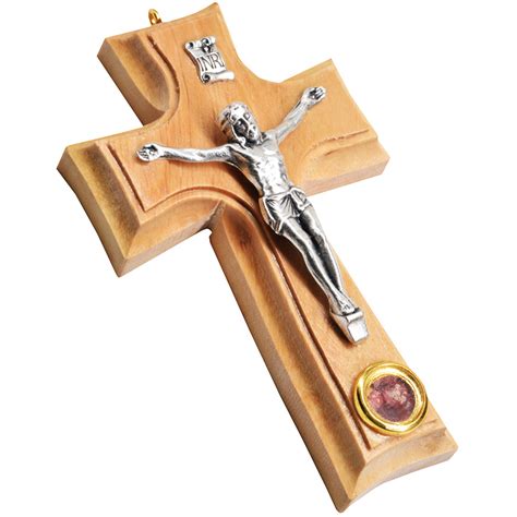 Wall Hanging Olive Wood Crucifix With Incense Inch