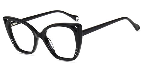 Women Glasses Medium Grace3601 Black Acetate Cat Eye Frame Firmoo Uk