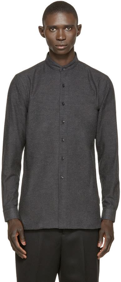 Chemise en jean gris foncé Naked Famous Denim 120 SSENSE