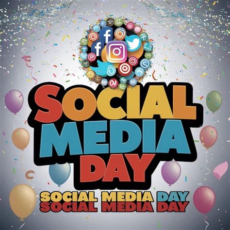 Premium Photo A Poster That Says Social Media Day Day On It