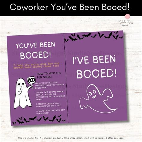 Boo Basket Sign Printable Youve Been Booed Digital Etsy