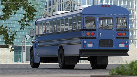 Blue Bird Commercial Bus Rigged 3D Model $149 - .max - Free3D