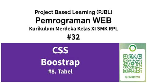 Bootstrap CSS 32 Tabel Kurikulum Merdeka Pemrograman Web Kelas XI SMK