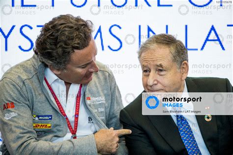 Alejandro Agag CEO Formula E Talks To Jean Todt FIA President