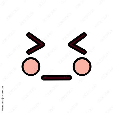 eyes closed shut face emoji icon image vector illustration design Stock Vector | Adobe Stock