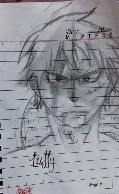 Quick sketch of Luffy | Anime Amino