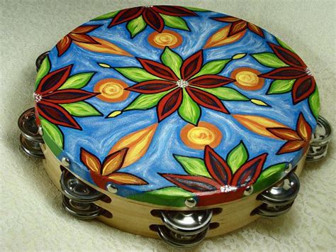 Tambourine Hand Painted Tambourine Colorful Tambourine Etsy