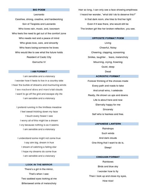 18 Poems Download Free Pdf Adverb Linguistics