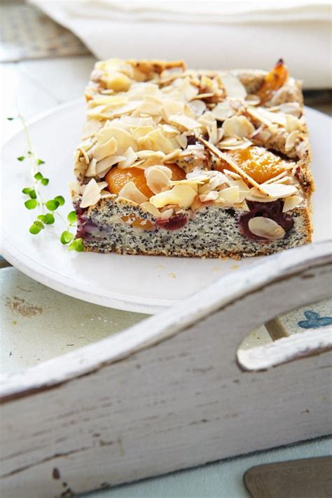 Mohn Aprikosen Kuchen Mit Mandeln Rezept Kuchen Kuchen Und Torten