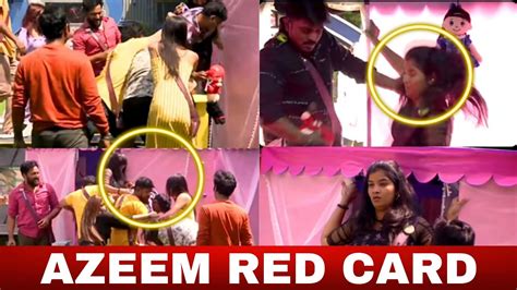 Azeem Red Card Vikraman Eliminates Azeem Dhanalakshmi VS Azeem YouTube