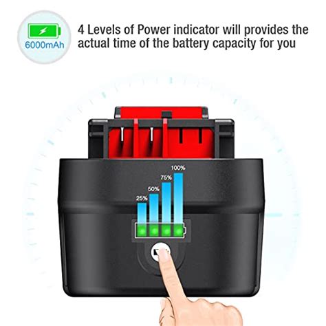 Powerextra 60ah 18 Volt Hpb18 Ope Lithium Replacement Battery For Blackanddecker A1718 A18nh