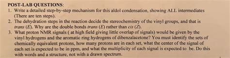 Solved Preparation Of Dibenzalacetone By The Aldol Chegg