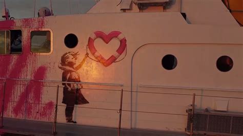 Banksy Bought A Refugee Rescue Boat And Sprayed It Bright Pink Cnn