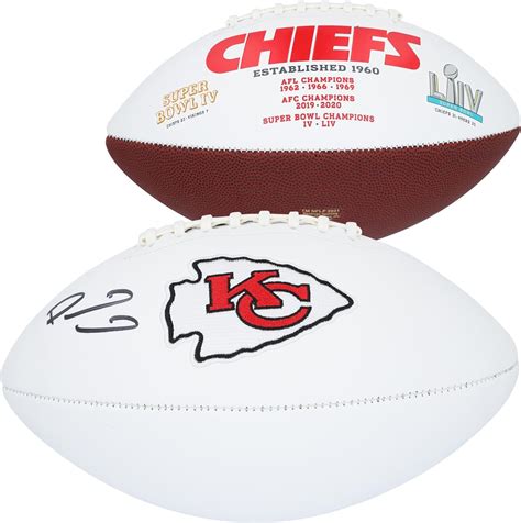 Patrick Mahomes Kansas City Chiefs Autographed White Panel Football ...