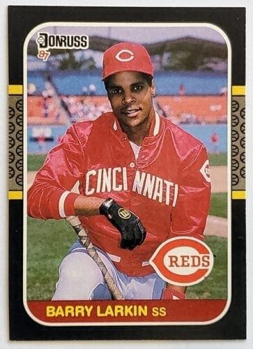 Barry Larkin Donruss 1987 Mlb Trading Card 492 Cincinnati Reds