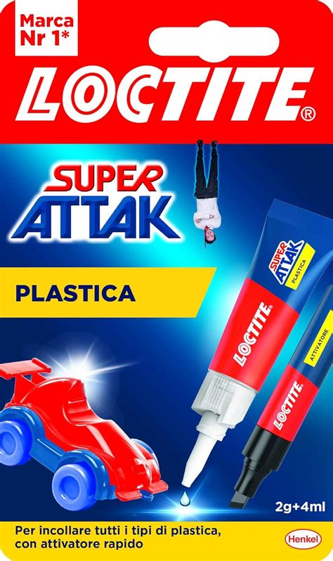 Loctite Super Attak Plastica Colla Per Plastica Istantanea In