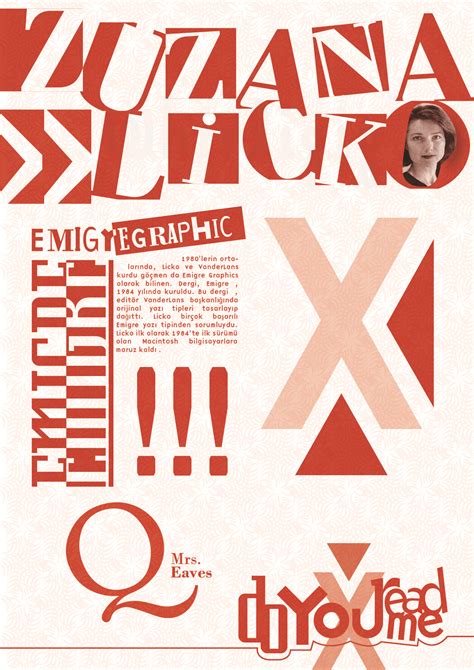 Typography "Zuzana Licko" | Poster design, Sketch book, Type posters