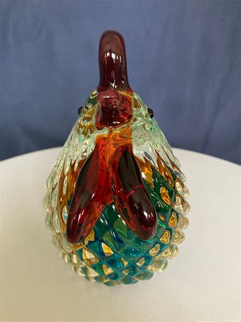 Hand Blown Glass Rooster Etsy