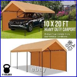 Car Canopy, 10×20 Carport Heavy Duty Outdoor Shelter Garage Car Storage ...