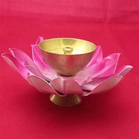 Round Pooja Brass Lotus Diya For Temple Size 4inch At Rs 60 In Moradabad