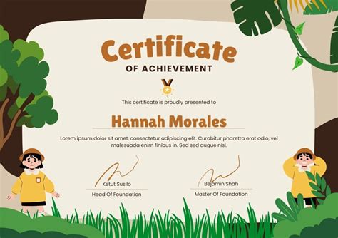 20 Template Sertifikat Anak Keren And Lucu Template Id