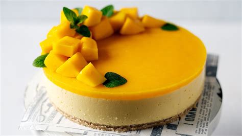 Healthy No Bake Mango Cheesecake Youtube