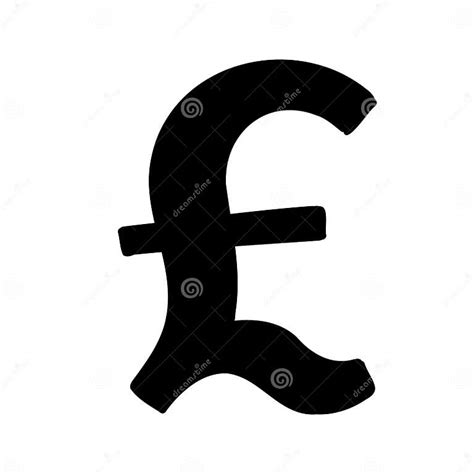 Symbol Pound Sterling Gbp Currency Bold Font In Doodle Hand Drawn Style