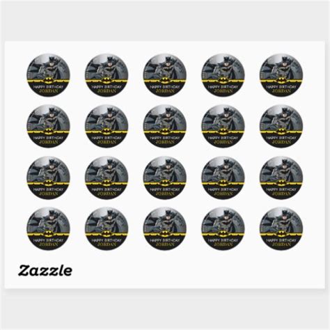 Batman Chalkboard Happy Birthday Classic Round Sticker Zazzle