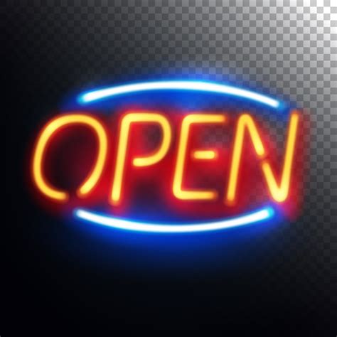 Premium Vector | Neon open sign