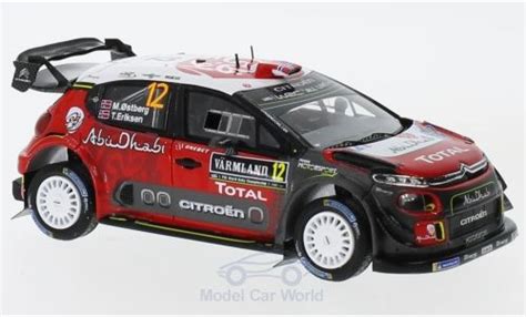 Modellino In Miniatura Citroen C3 1 43 Spark WRC No 12 Total Abu Dhabi