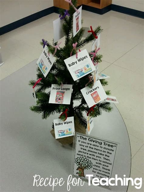 Back To School Night Giving Tree Recipe For Teaching