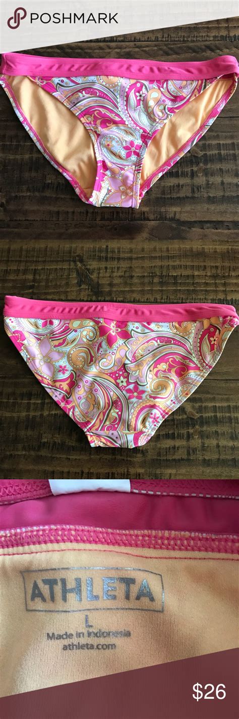 Athleta Paisley Bikini Bottom Size L Paisley Bikini Bikini Bottoms