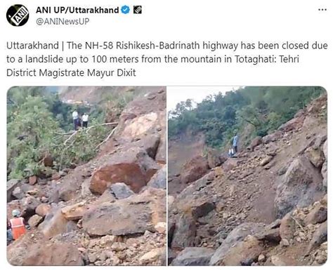 Uttarakhand Landslide News Rishikesh Badrinath Road Blocked Due To Landslide In Tehri Garhwal