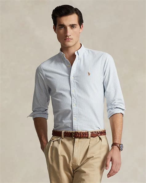 Slim Fit Striped Oxford Shirt Ralph Lauren Uk