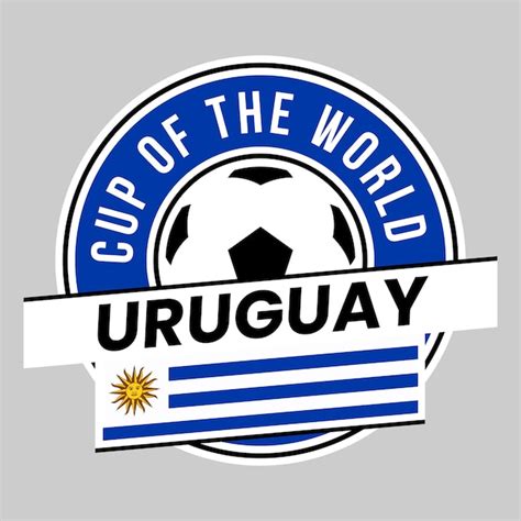 Distintivo da seleção uruguaia para torneio de futebol Vetor Premium