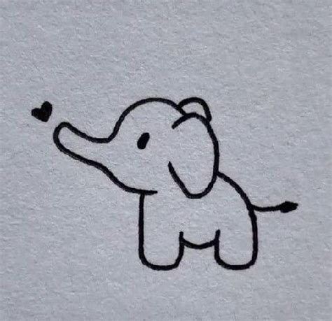 Pin By Mariana Catellan On Ideias Para Desenhar Cute Elephant Drawing