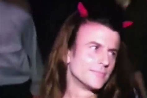 FRANCE PRESIDENT MACRON DANCING IN GAY CLUBS WEARING BRAS DEVIL HORNS