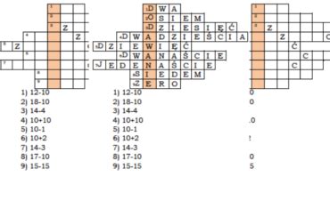 Matematyczny Logogryf Dla Klasy Z Oty Nauczyciel