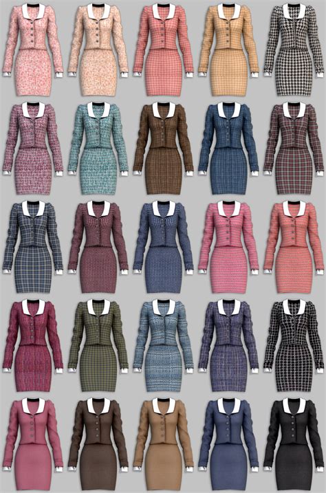 eunosims: eunosims: Chanel Tweed Suit ... - Emily CC Finds