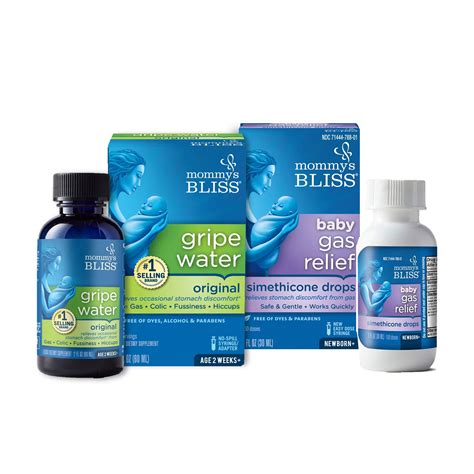 Mommy's Bliss Gripe Water Original 2 Fl Oz & Baby Gas Relief Drops 1 Fl