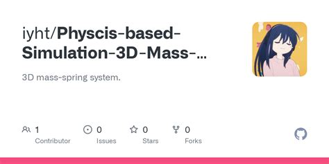 GitHub - iyht/Physcis-based-Simulation-3D-Mass-Spring-System: 3D mass-spring system.