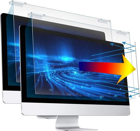 Buy Blue Light Screen Protector For 23 236 238 24 Inch Diagonal Led Pc Monitor Scratch Resistant