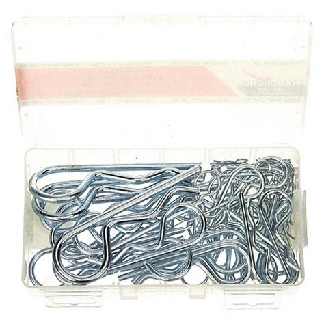 Hairpin Cotter Asst,Zinc,74 Pcs,8 Sizes - Grainger