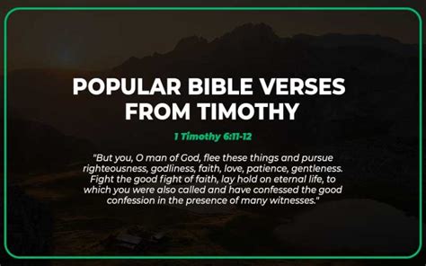 33 Top Most Popular Bible Verses From Timothy Scripture Savvy