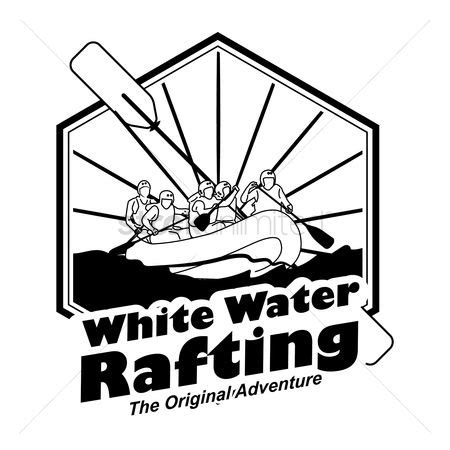 Whitewater Raftings Vector Clip Art Library