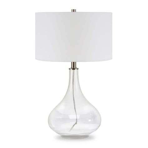 Meyerandcross Mirabella 25 12 In Clear Glass Table Lamp Tl0135 The Home Depot