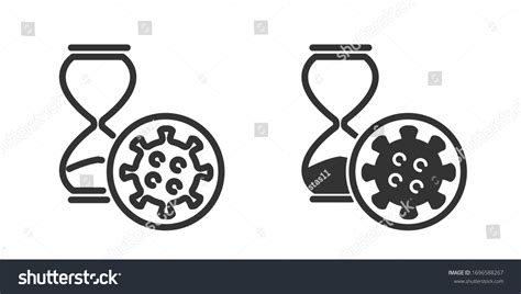 Incubation Period Icon Two Versions Simple Stock Vector Royalty Free