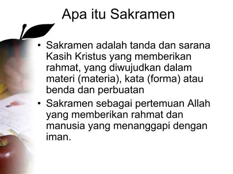 Dasar Dasar Sakramen Dalam Gereja Katolik PPT