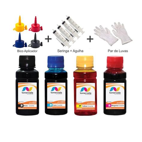 Kit Tinta Epson L E Solucao Limpeza Cabecote Casas Bahia