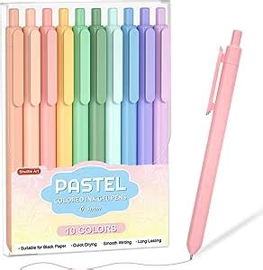 Amazon Shuttle Art Colored Retractable Gel Pens Pastel Ink